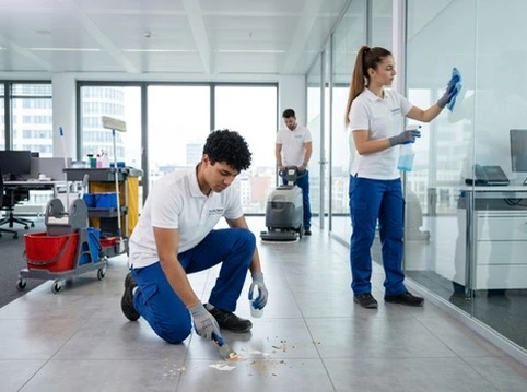 Nettoyage de bureaux après chantier par Facility Partner