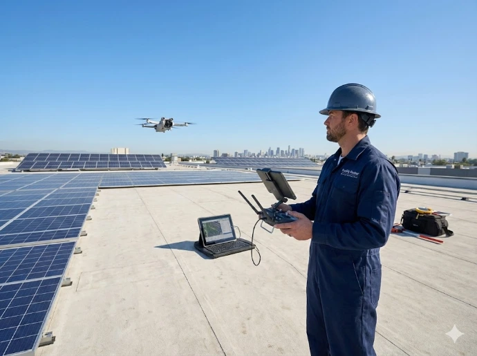 Inspection de toiture par drone pour étude photovoltaïque en Wallonie et à Bruxelles
