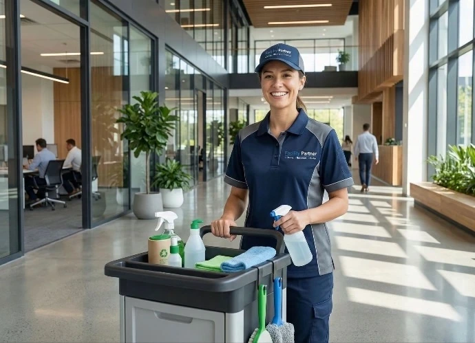 Entretien des espaces communs de bureaux par Facility Partner