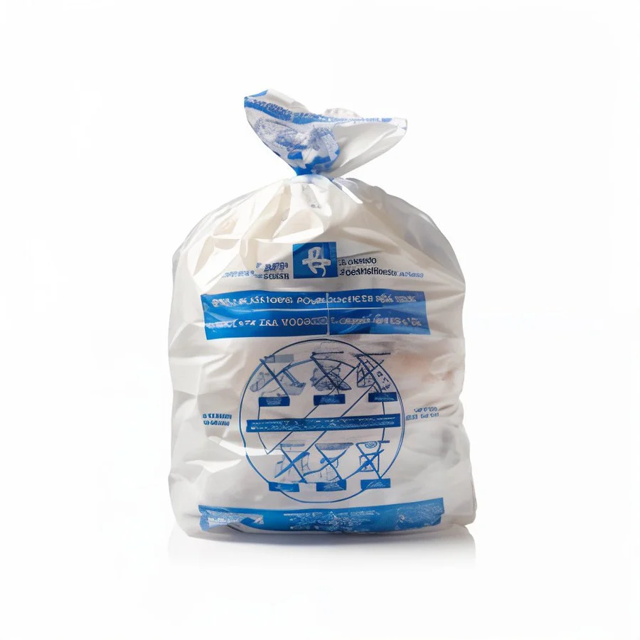 Sac poubelle blanc 60L - 30 rouleaux de 15