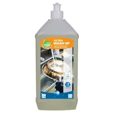 Liquide vaisselle écologique concentré PolGreen sans parfum/colorant Ultra Wash Up - 1L